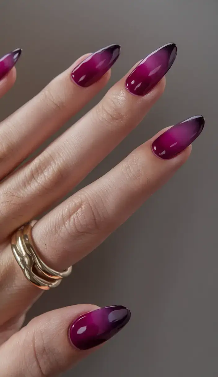 summer nail art ideas 2025 Berry Fade Perfection