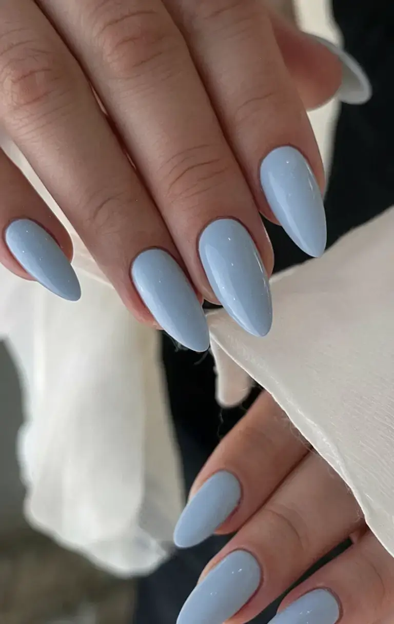 summer nail colors ideas 2025 Periwinkle Dreams with a Crisp Edge