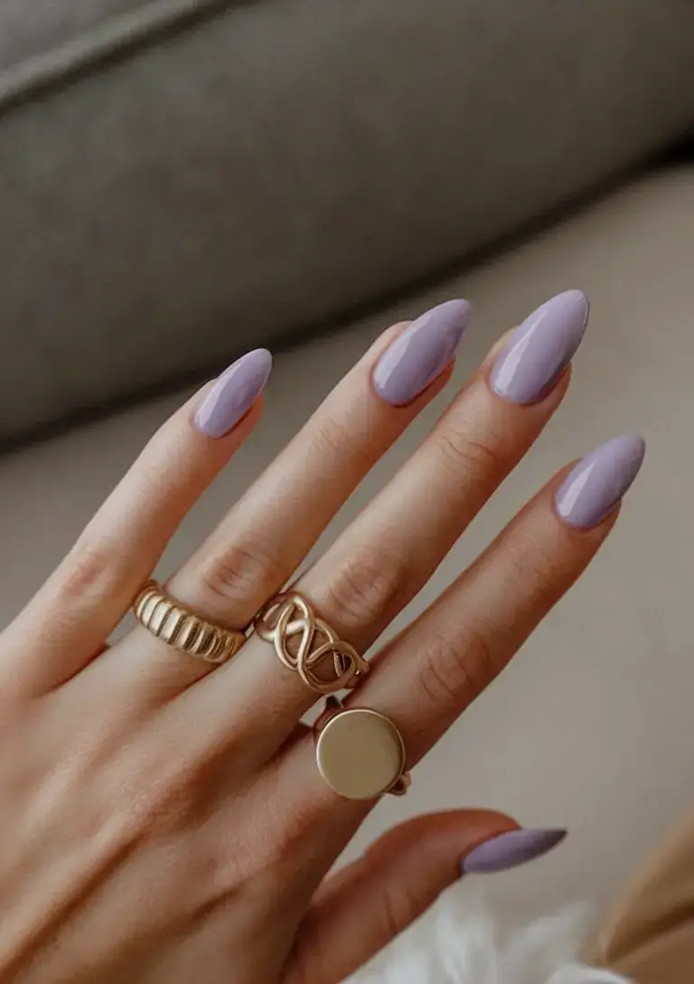 summer nail colors ideas 2025 Muted Lilac for Luxe Minimalism