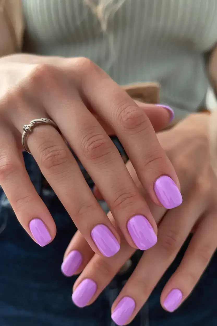 summer nail colors ideas 2025 Punchy Orchid That Pops in the Sun