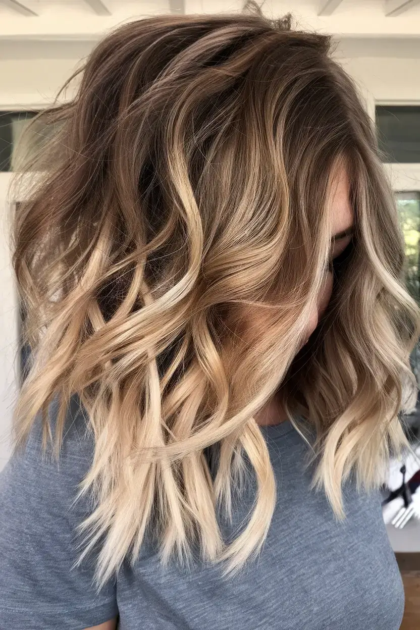 summer ombre hair color ideas 2025 Sun-Warmed Buttery Blonde Melt