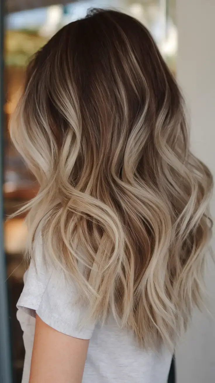 summer ombre hair color ideas 2025 Sun-Kissed Ash Fade with Sandy Ends