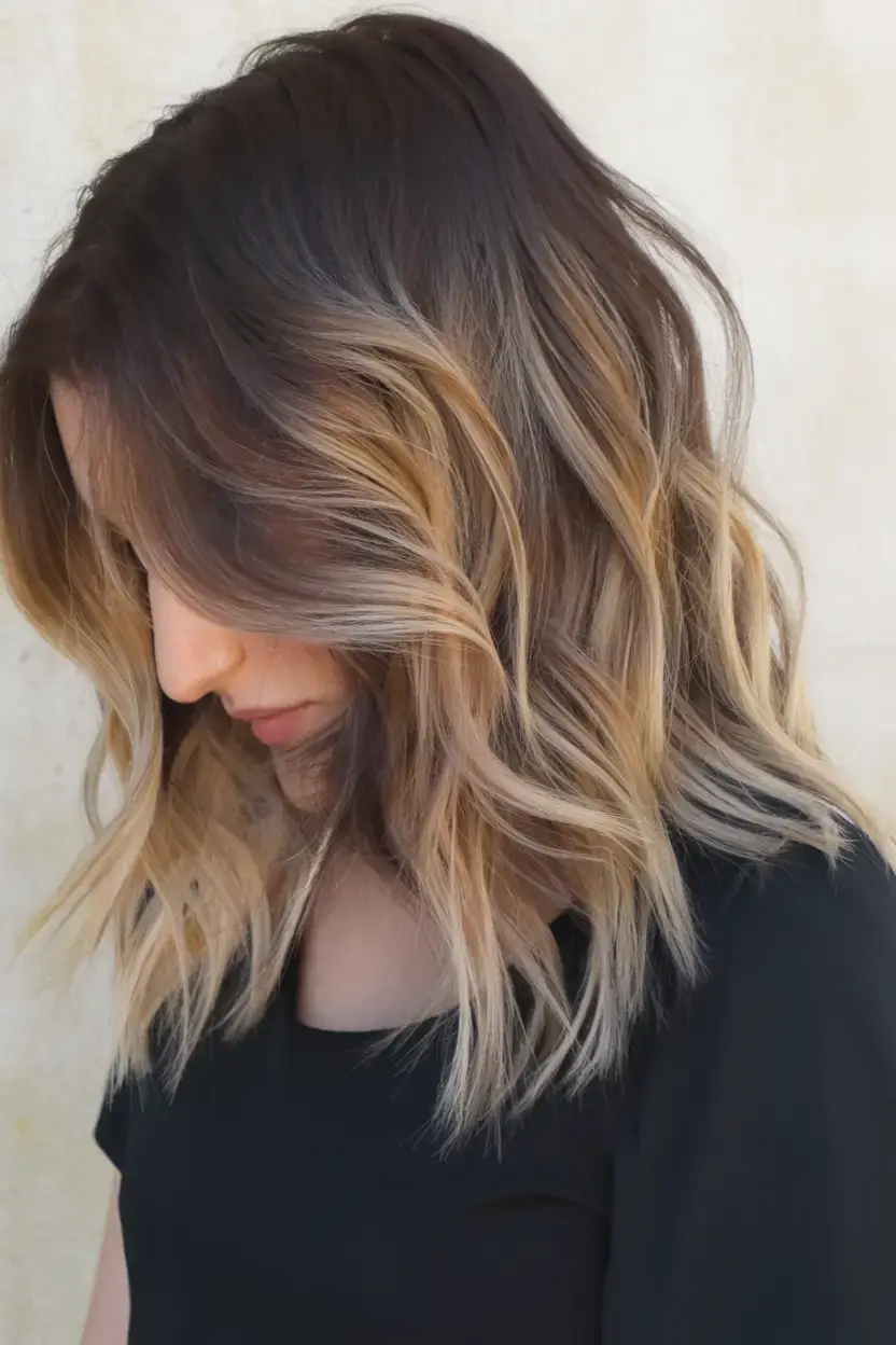 summer ombre hair color ideas 2025 Rooted Blonde with Soft Bronze Lift