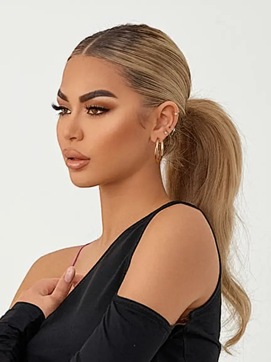 summer ponytail hairstyles 2025 The Mid Pony Classic