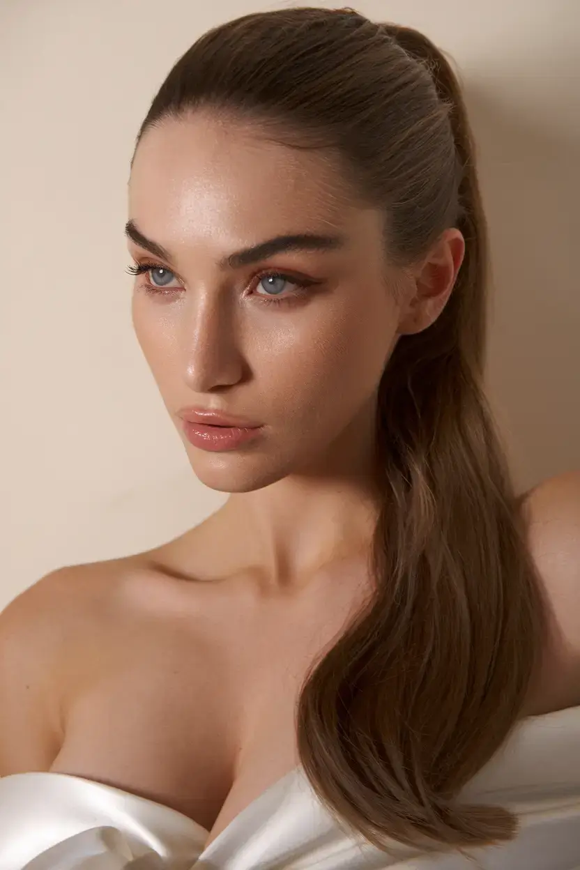 summer ponytail hairstyles 2025 Classic Sleek Power Pony