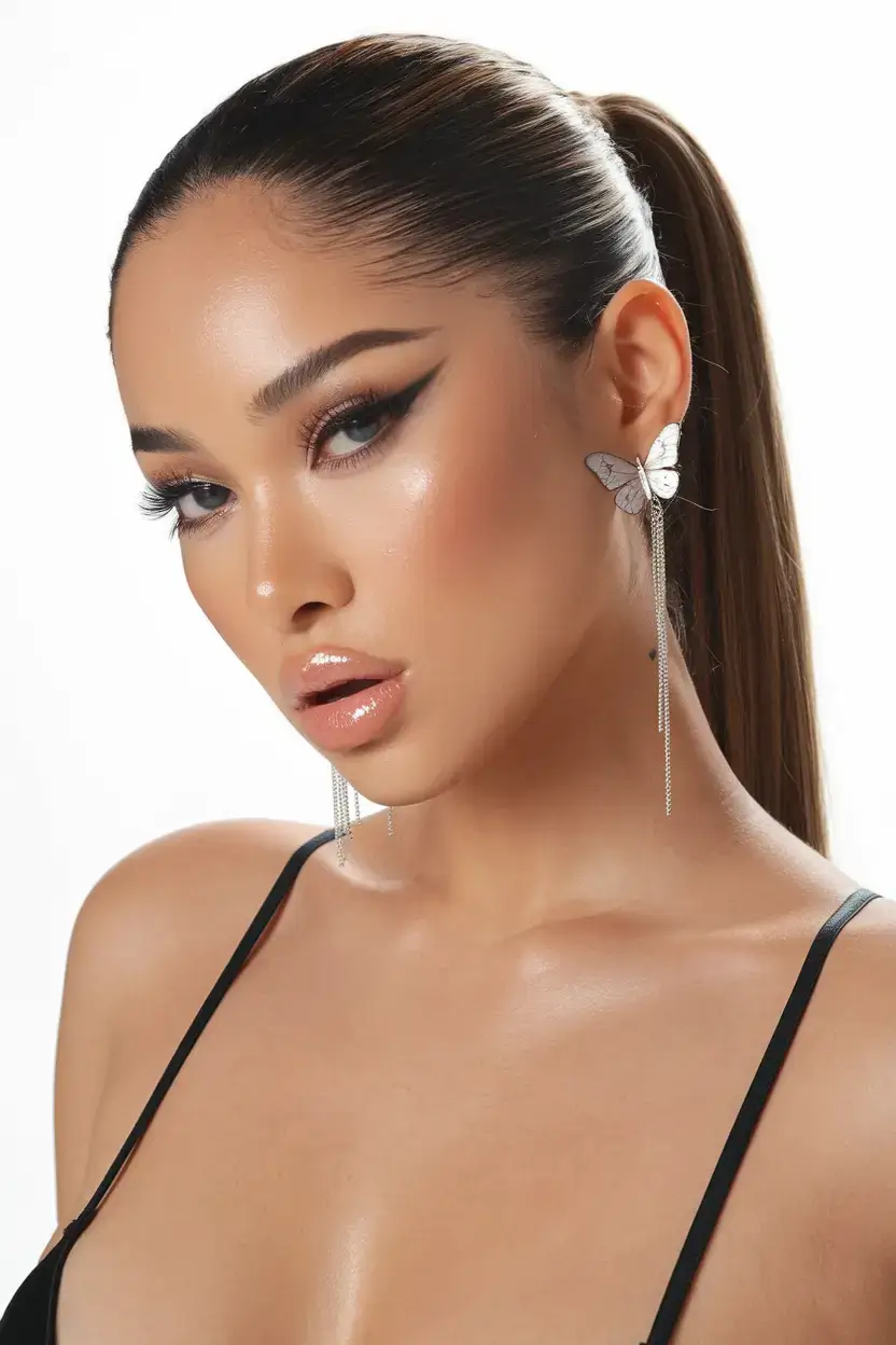 summer ponytail hairstyles 2025 Ultra Gloss Power Pony