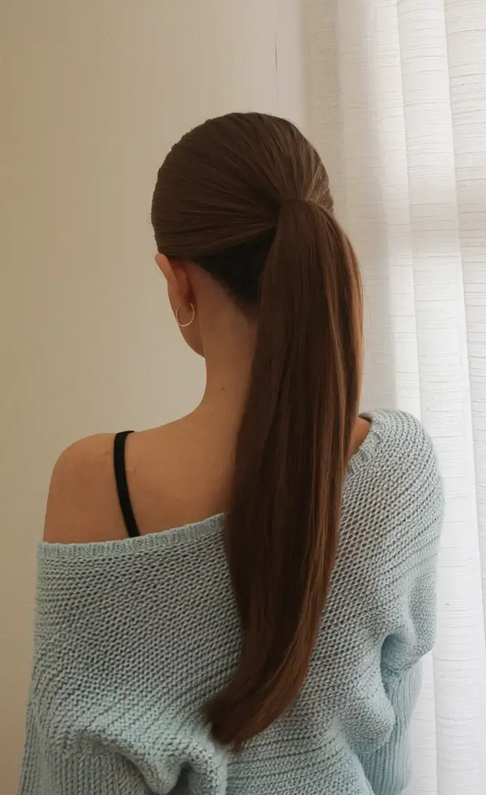 summer ponytail hairstyles 2025 Low Precision with Luxe Finish