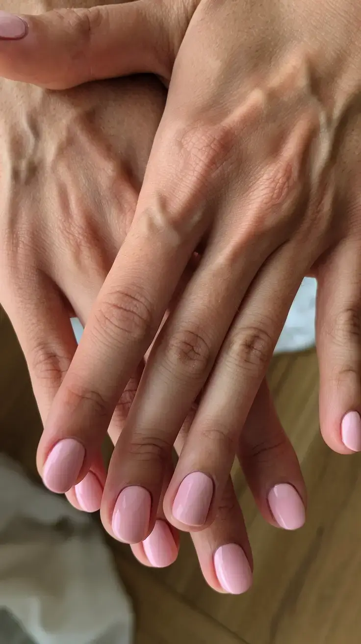 summer short nail ideas 2025 Ballet Pink Simplicity