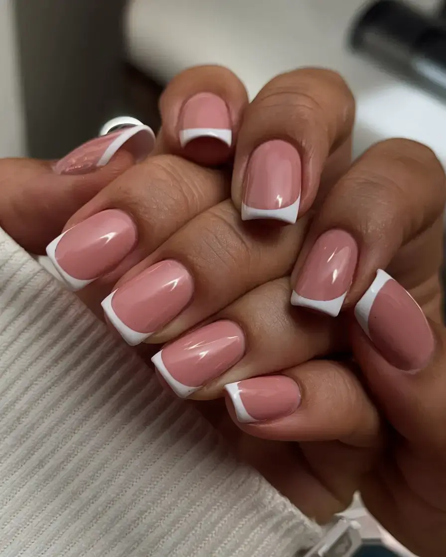 summer short nail ideas 2025 Modern Square French