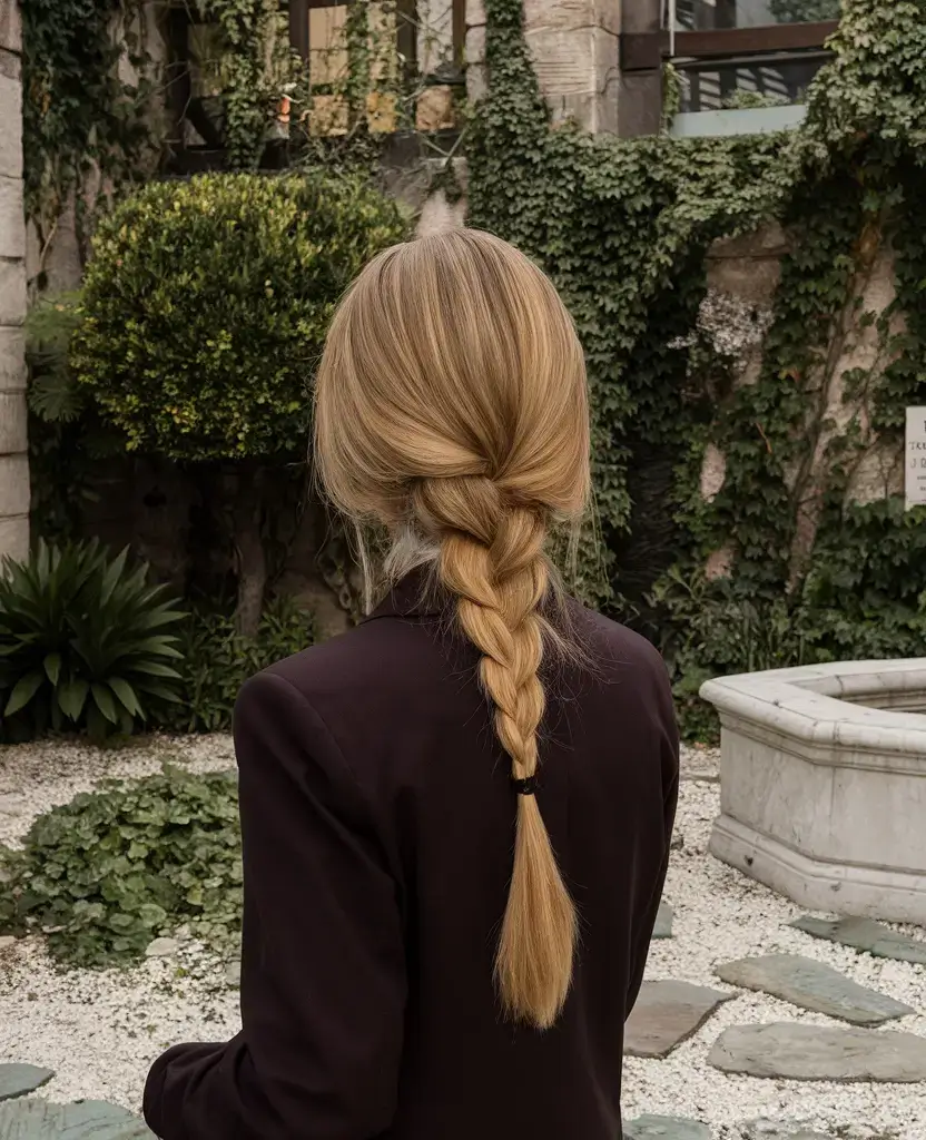 summer simple hairstyle 2025 Elegant Loose Braid with Soft Face-Framing Volume