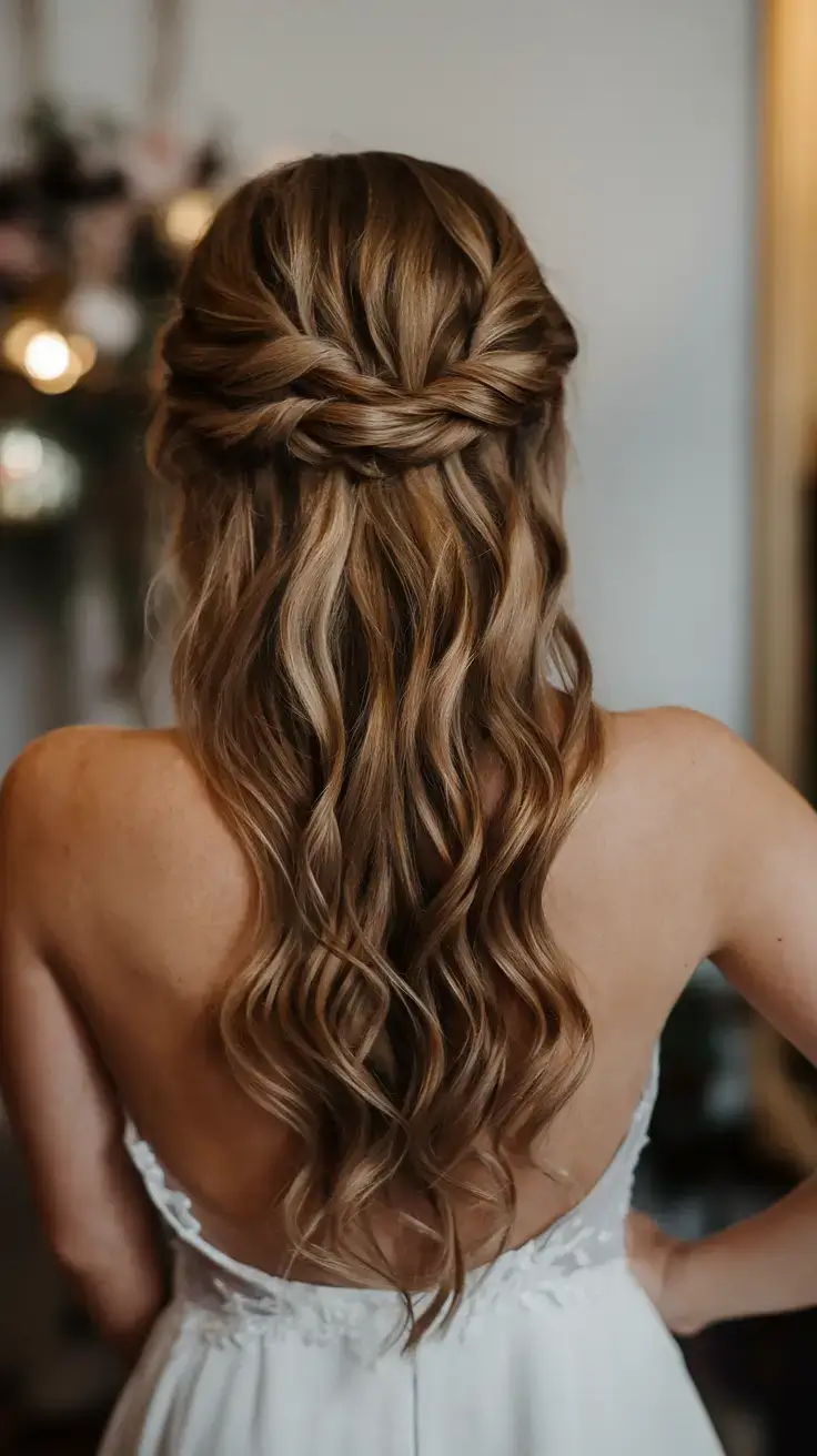summer simple hairstyle 2025 Romantic Waterfall Braid with Loose Waves