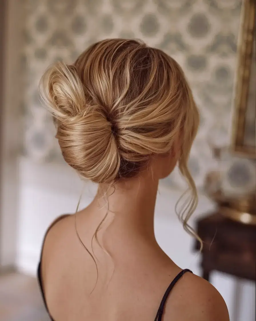 summer updo hairstyles 2025 Vintage-Inspired Side Knot