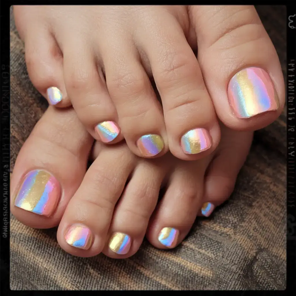 toe nail designs for summer 2025 Iridescent Mermaid Shift