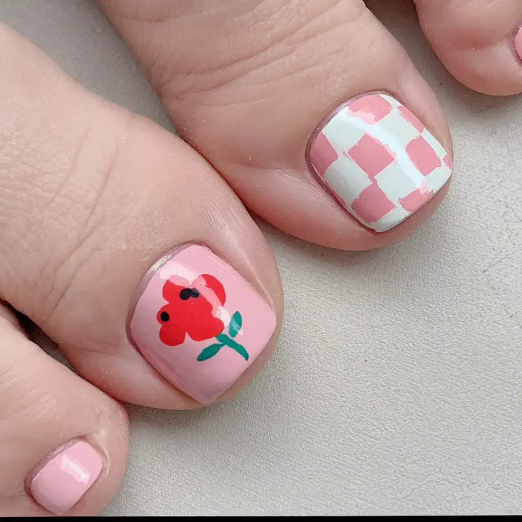 toe nail designs for summer 2025 Poppy Fields Forever