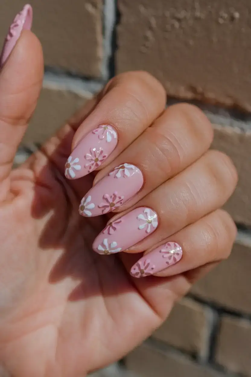 vacation nails ideas 2025 Daisy Chain Daydream