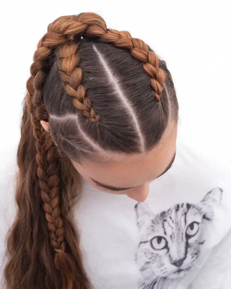 volleyball hairstyles for summer 2025+High Braided Ponytail with Loop Accent