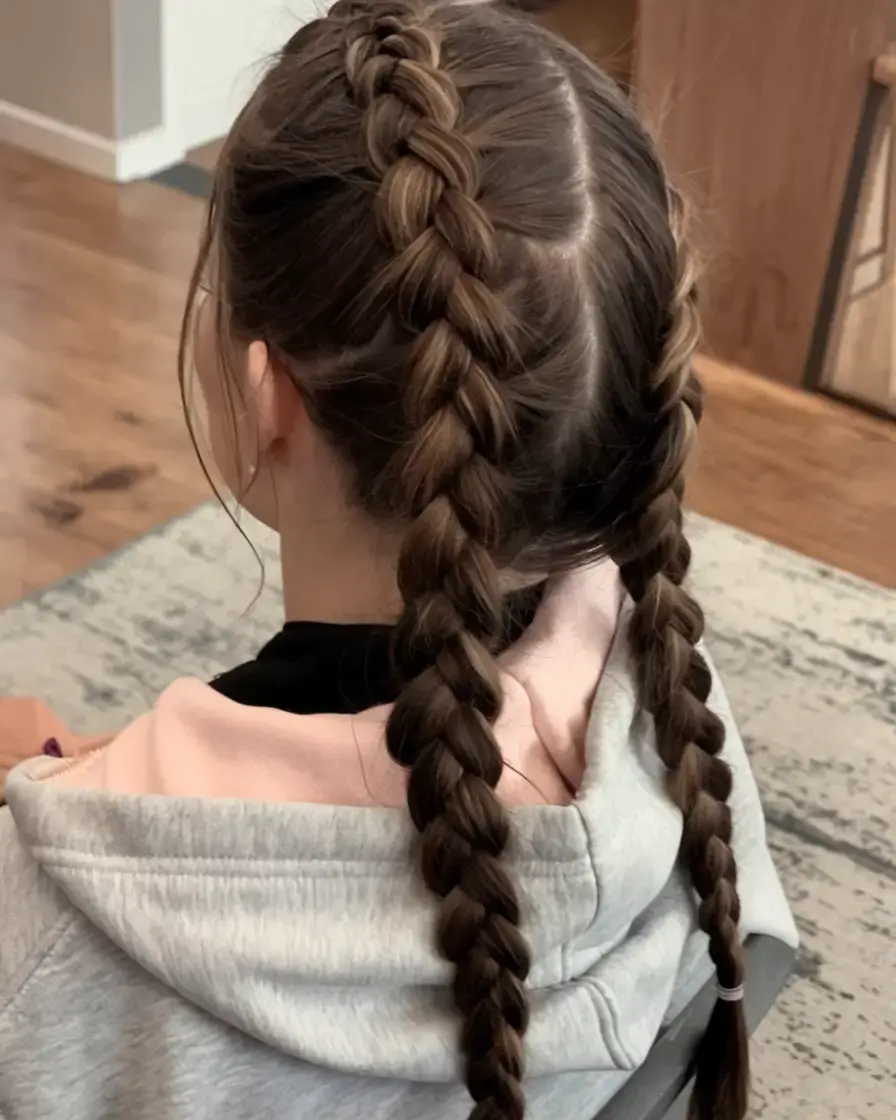 volleyball hairstyles for summer 2025+Classic French Braids for High-Impact Matches