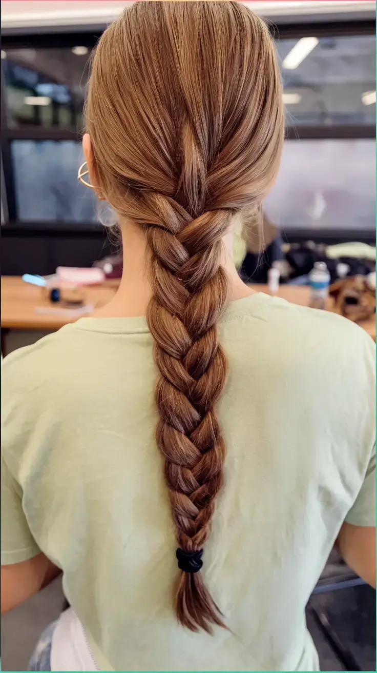 volleyball hairstyles for summer 2025+French Braid with Face-Framing Sweep