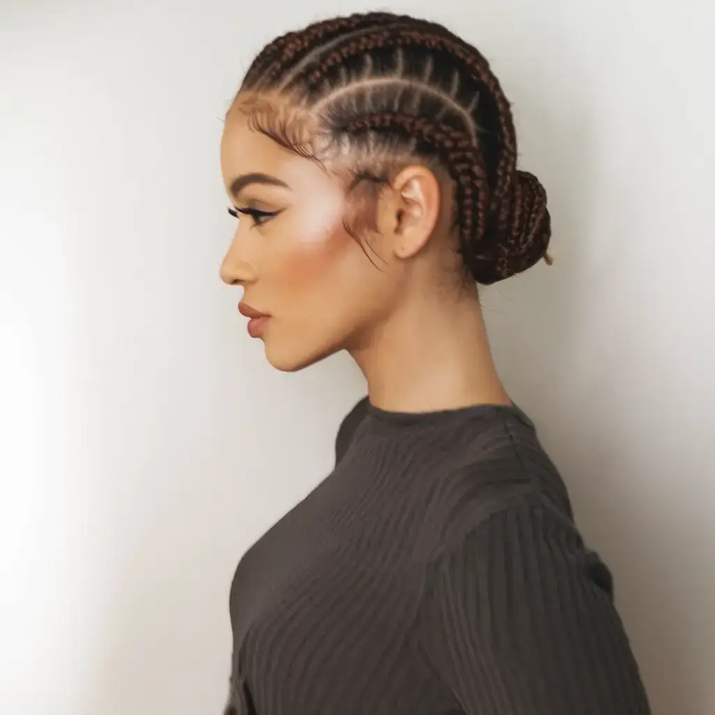 volleyball hairstyles for summer 2025 Game-Day Braids with a Sleek Bun