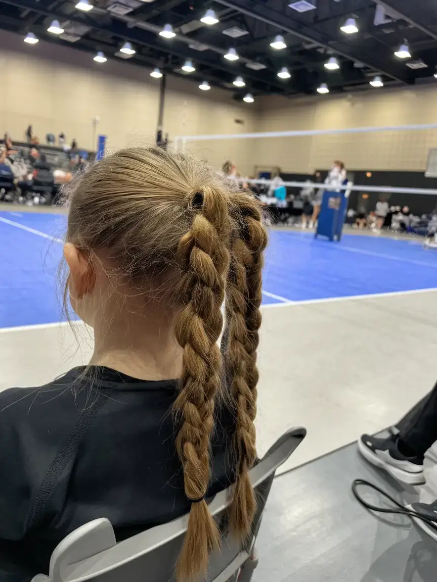 volleyball hairstyles for summer 2025 Double Dutch for Double Energy