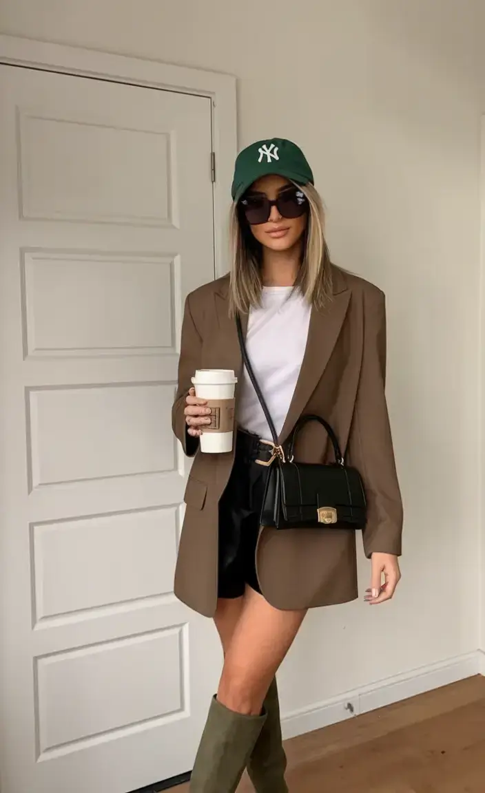 womens 2025 summer blazer outfits ideas+Sporty Cool with City Girl Confidence