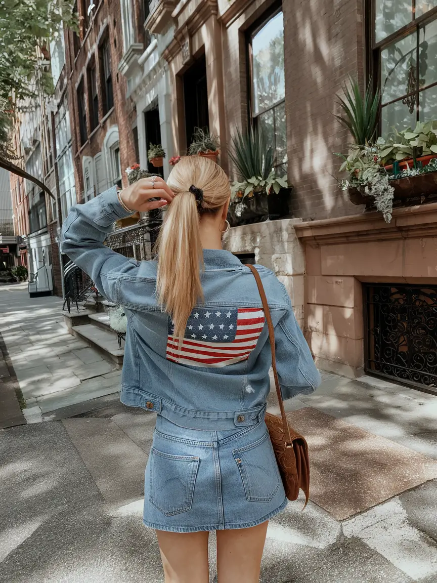 4th of july 2025 outfits that sparkle Patriotic Double Denim with Urban Chic