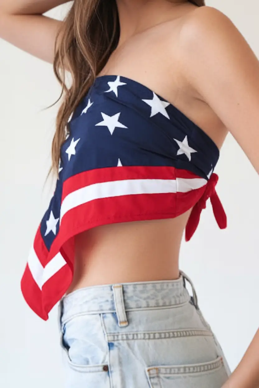 4th of july 2025 outfits that sparkle Bandana Babe in Stars & Stripes