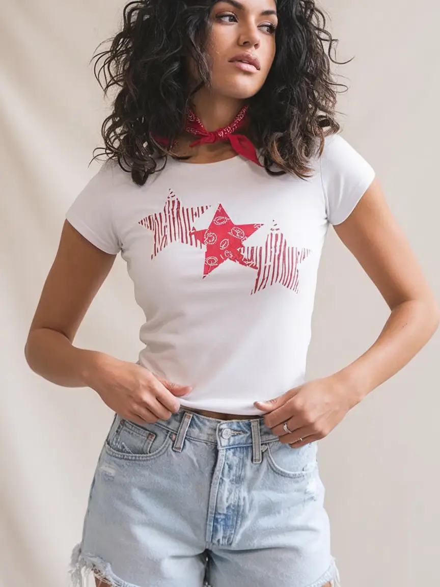4th of july 2025 outfits that sparkle Stars, Stripes & Bandana Accents