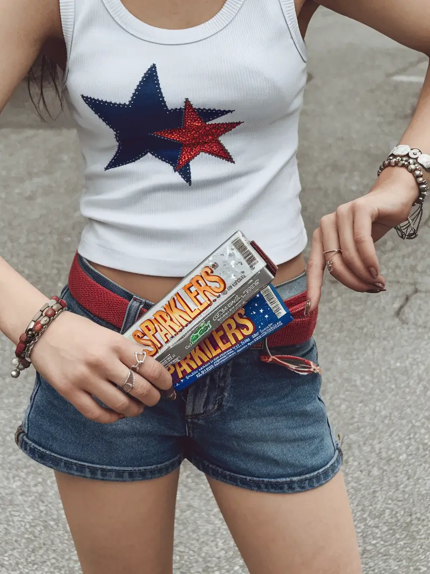 4th of july 2025 outfits that sparkle Retro Firecracker Energy