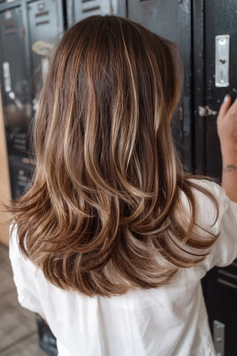 august hair color ideas - summer trends for 2025 Maple-Honey Light Brunette with Flicked Ends