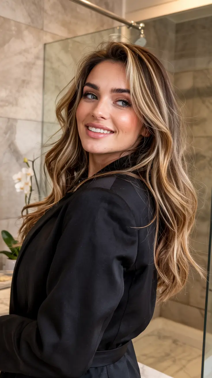 august hair color ideas - summer trends for 2025 Golden Balayage with Sunkissed Ends