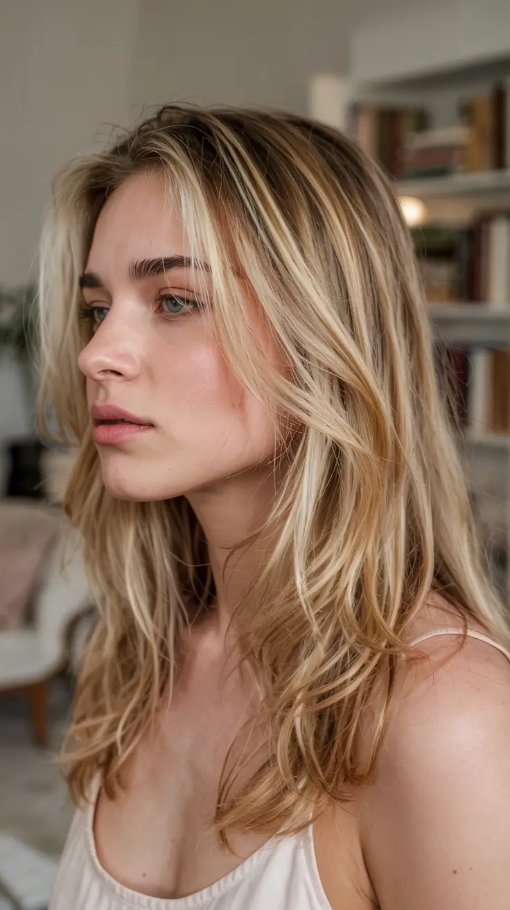 august hair color ideas - summer trends for 2025 Undone Cool Blonde with Natural Roots