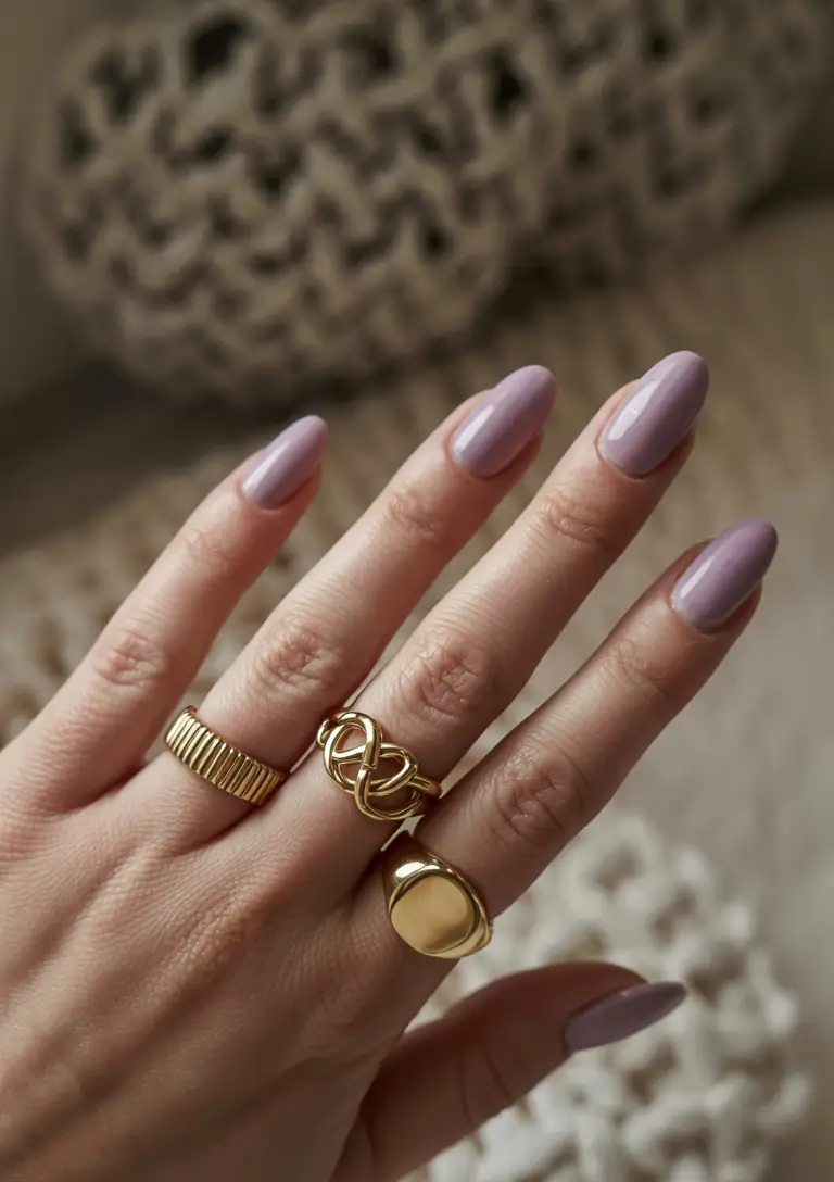 august nails color ideas 2025+Lavender Cashmere