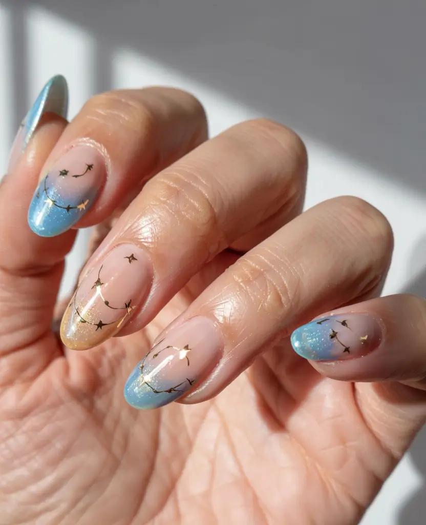 august nails color ideas 2025+Celestial Breeze