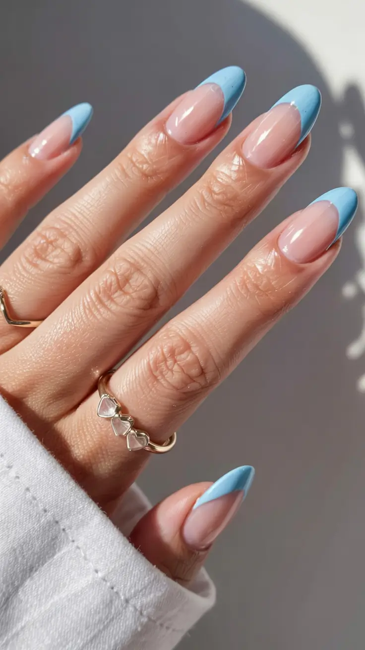 august nails color ideas 2025+Cool Capri French