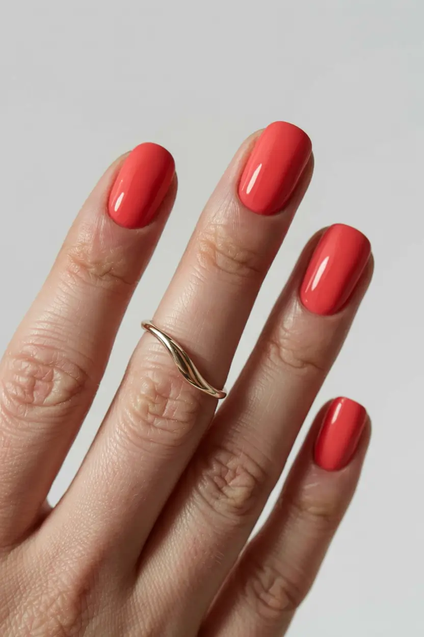august nails design - summer trends for 2025 Power Coral