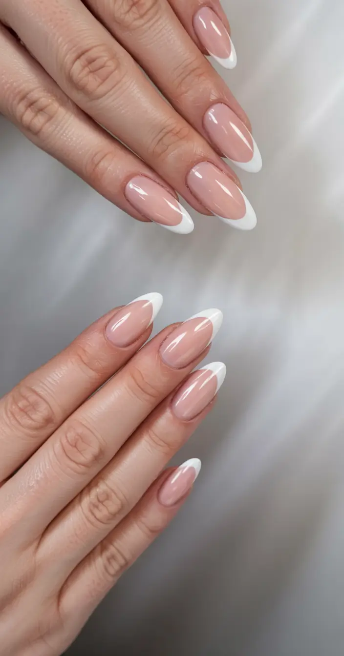 august nails design - summer trends for 2025 Minimalist French with an Almond Edge