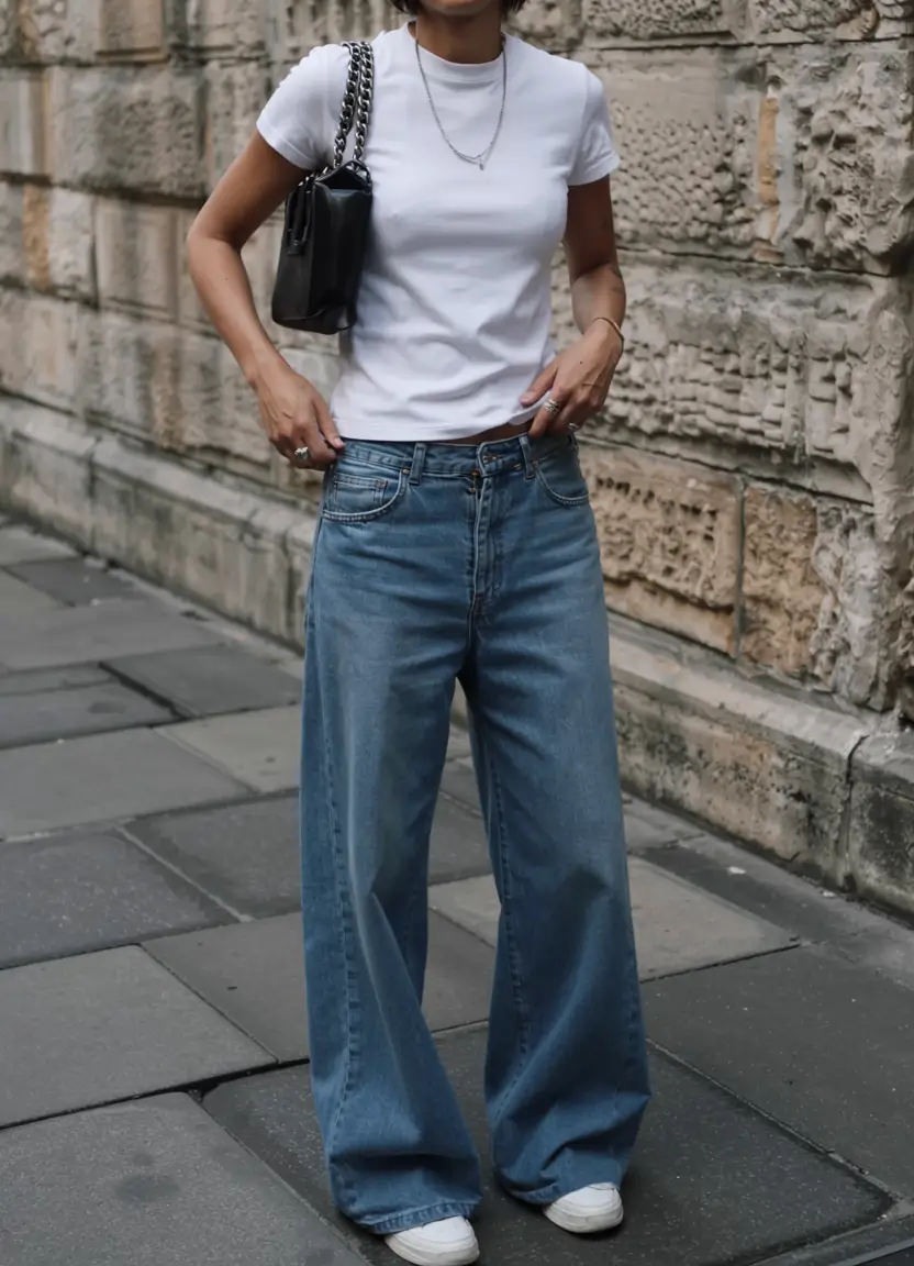 august outfits ideas 2025 The Tee-and-Denim Power Duo