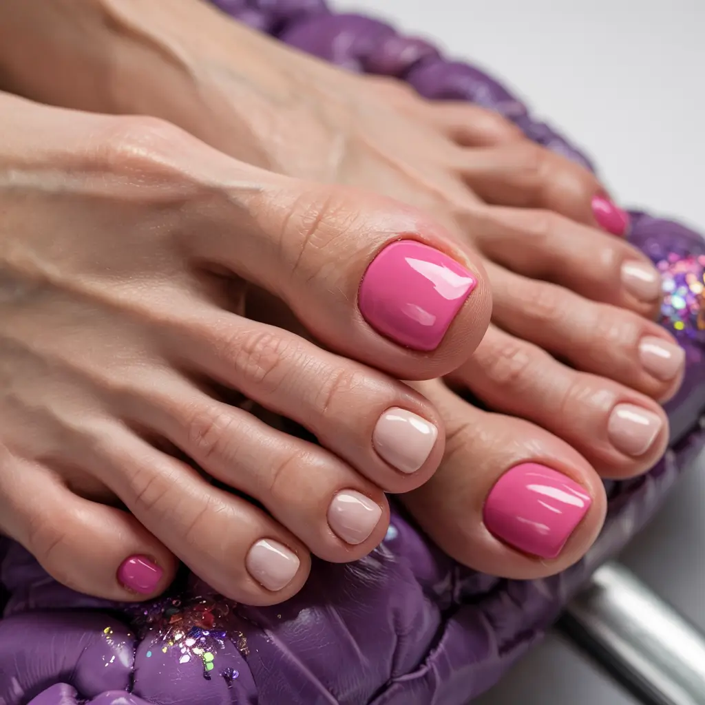 august toe nails ideas 2025 Cherries and Crimson for Sweet Summer Mischief