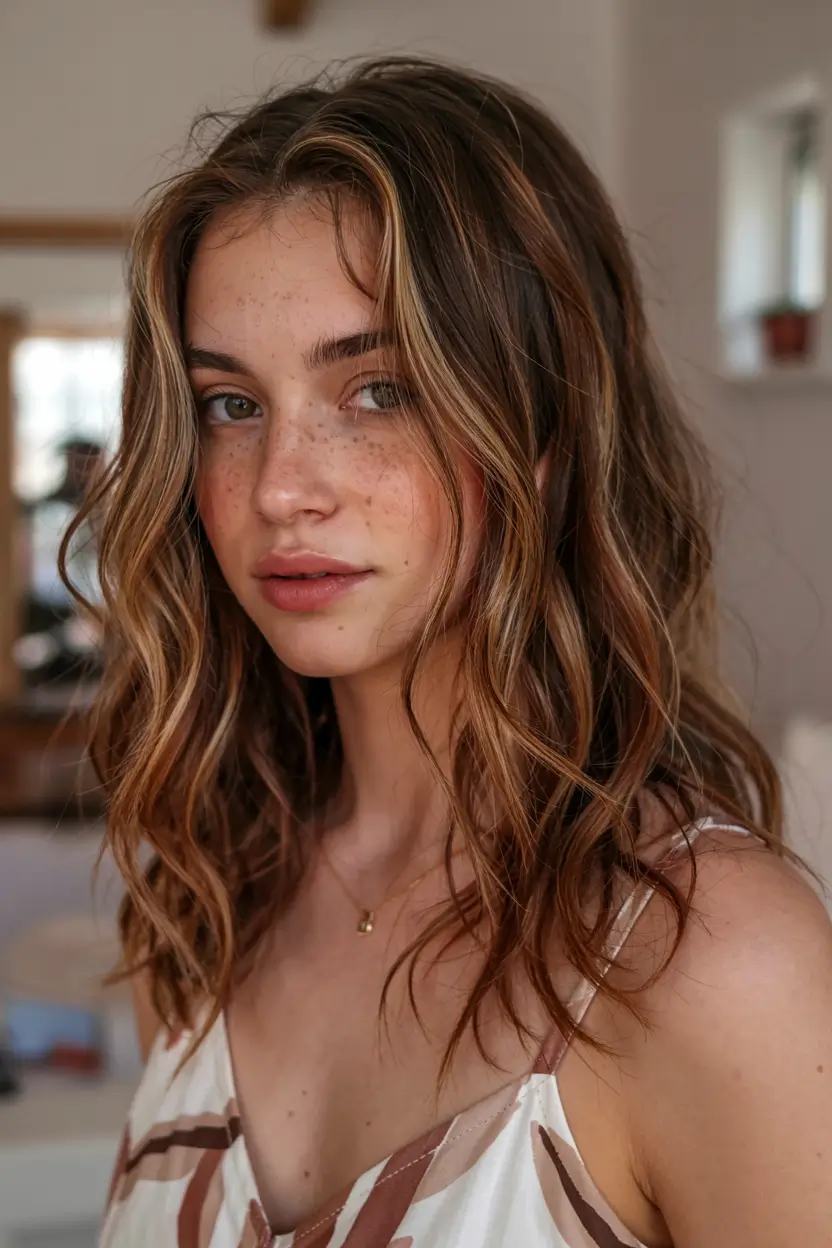 autumn fall hair colors ideas 2025 Sunlit Caramel Shimmer