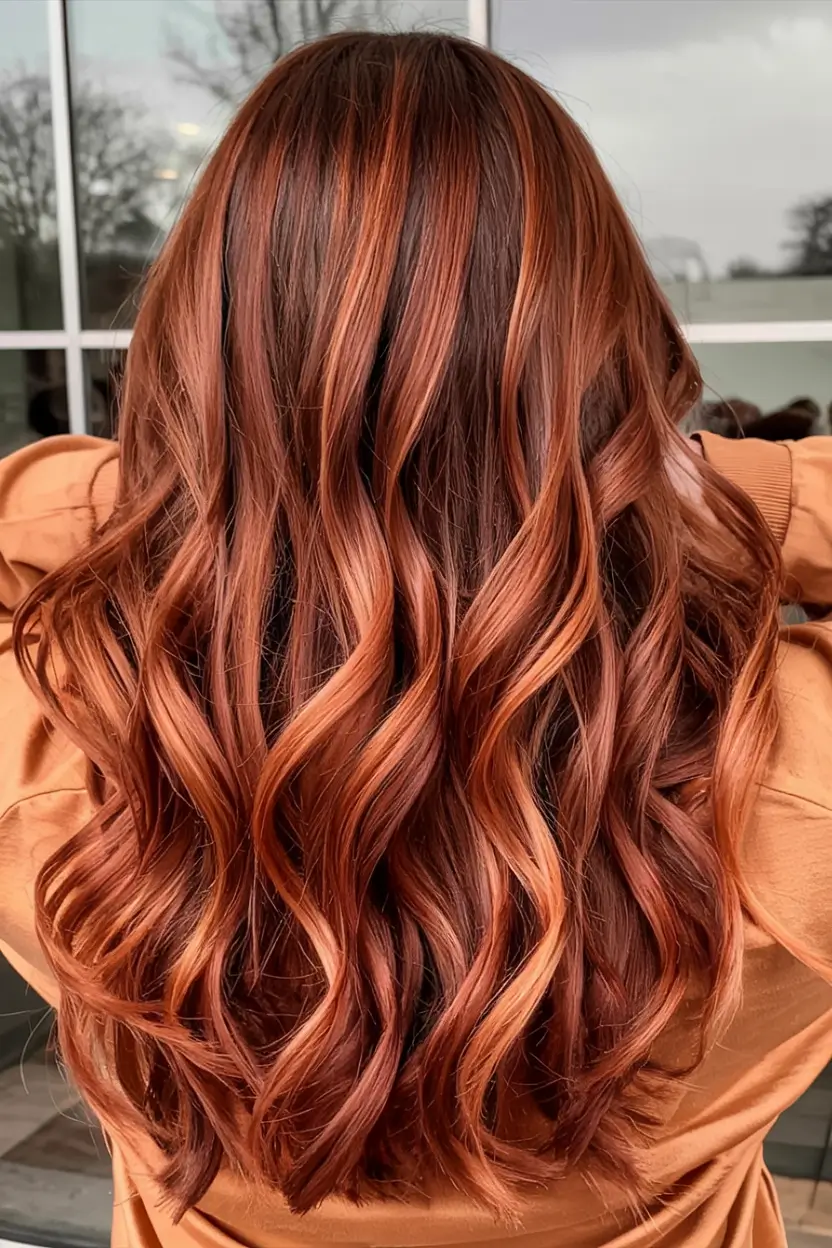 autumn fall hair colors ideas 2025 Molten Copper Glow