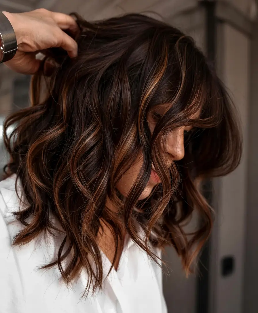 autumn fall hair colors ideas 2025 Spiced Plum Layers