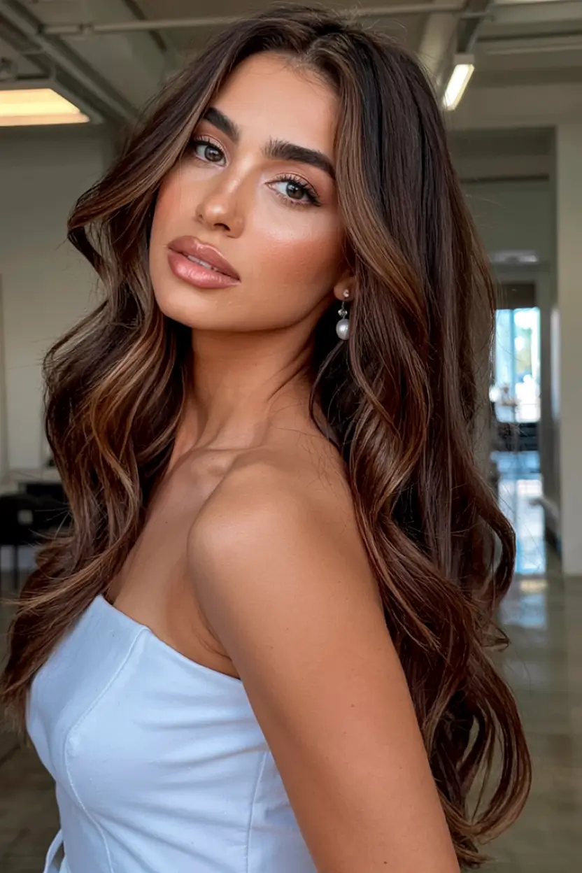 autumn fall hair colors ideas 2025 Toasted Pecan Shine