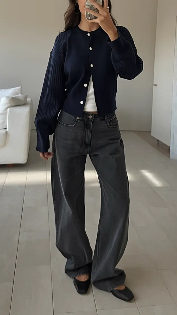 autumn outfits ideas 2025+Modern Monochrome with Depth