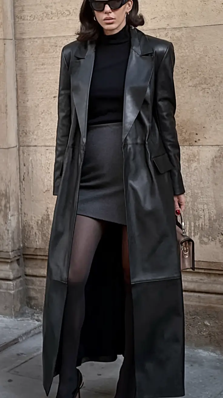 autumn outfits ideas 2025+Vampy Glam Meets Tailored Confidence