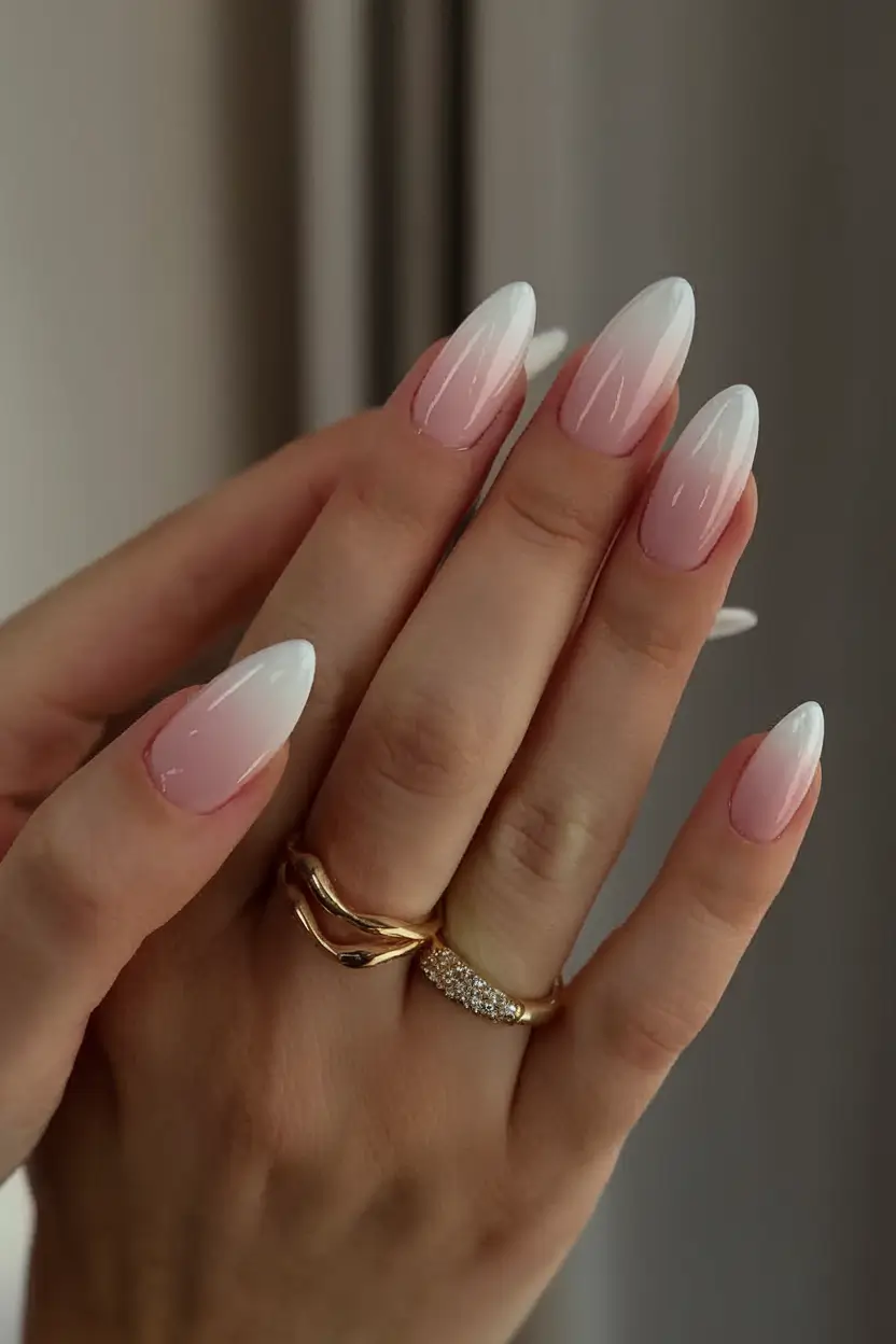 basic but chic summer nails 2025 Soft Pink Ombre Dreams