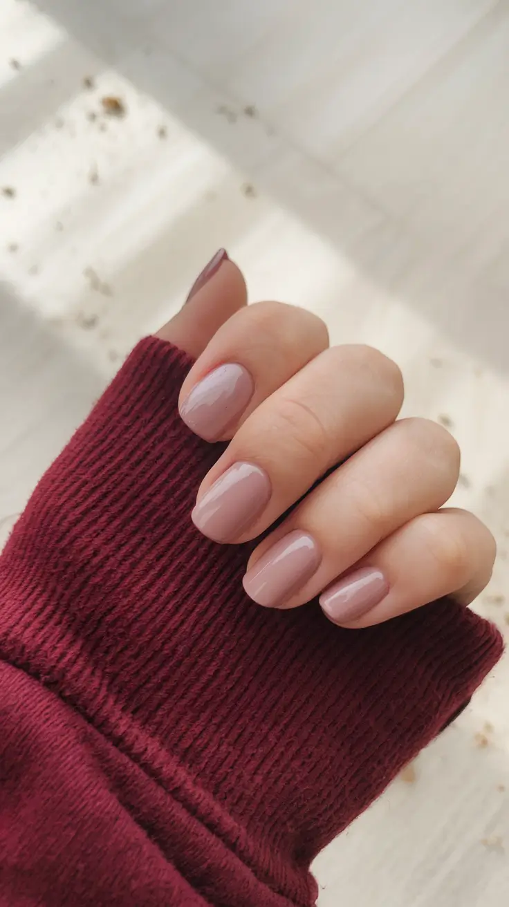 basic but chic summer nails 2025 Muted Nude Taupe
