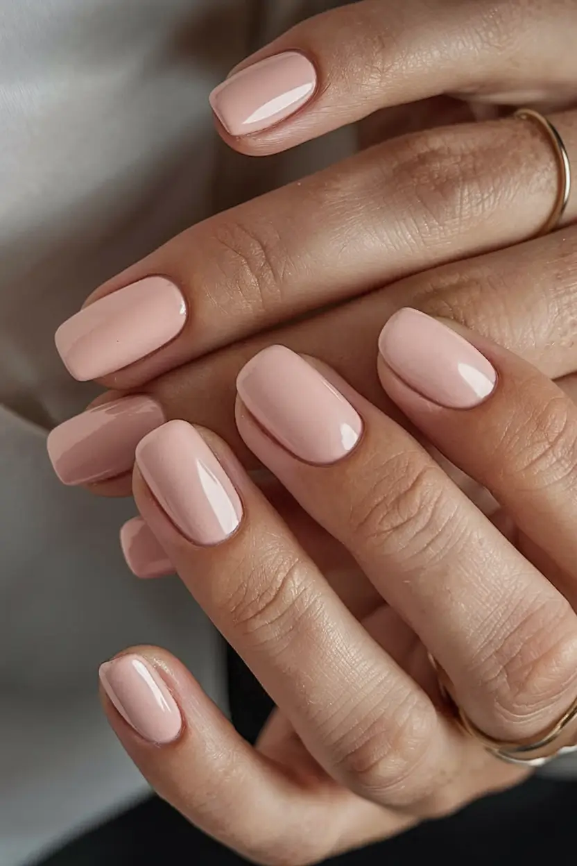 basic but chic summer nails 2025 Classic Ballet Square