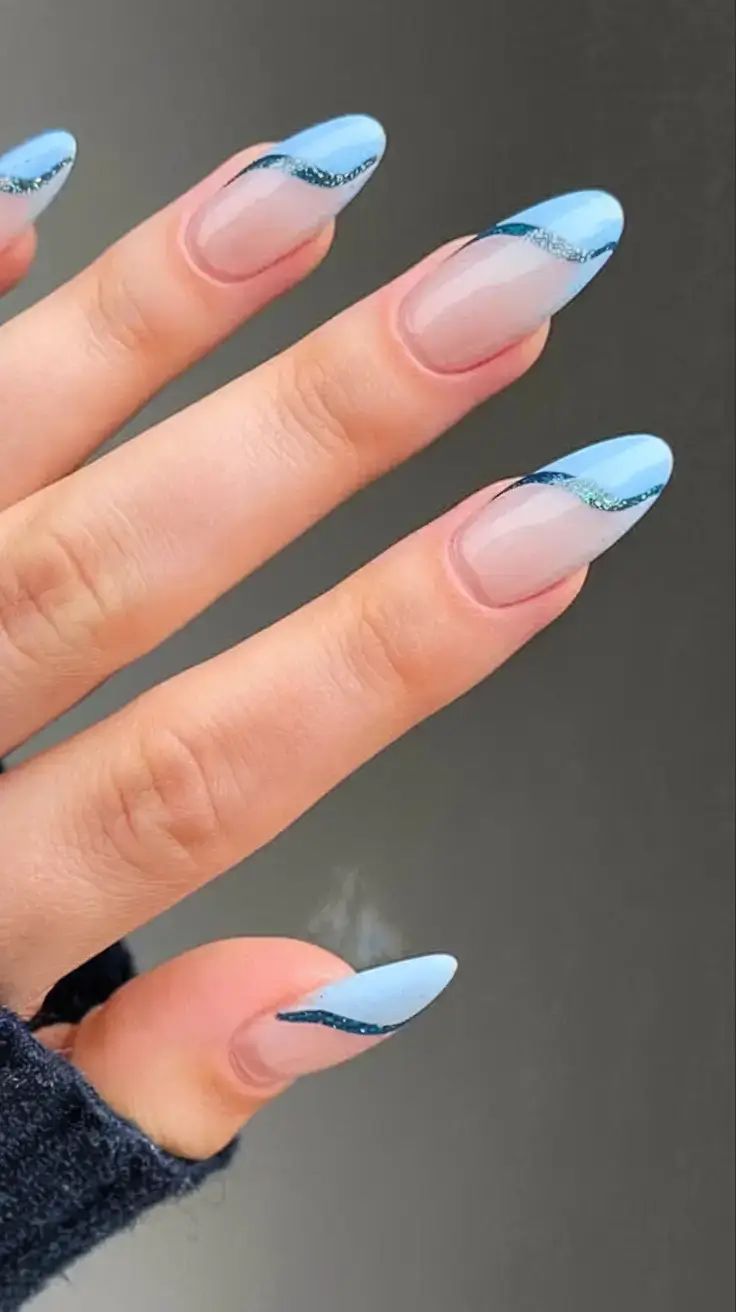 beach nails that shine in summer 2025 Wave-Tipped Minimalist