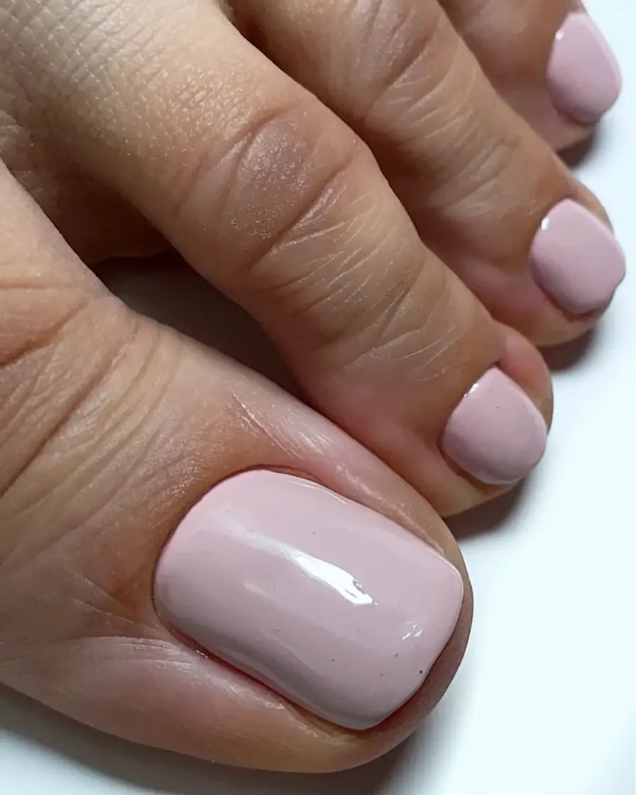 beach toe nails that shine in 2025 Soft Blush Elegance